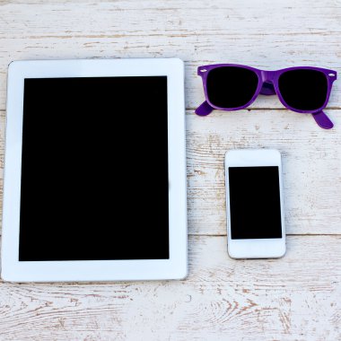 Tablet computer, mobile phone and sunglasses