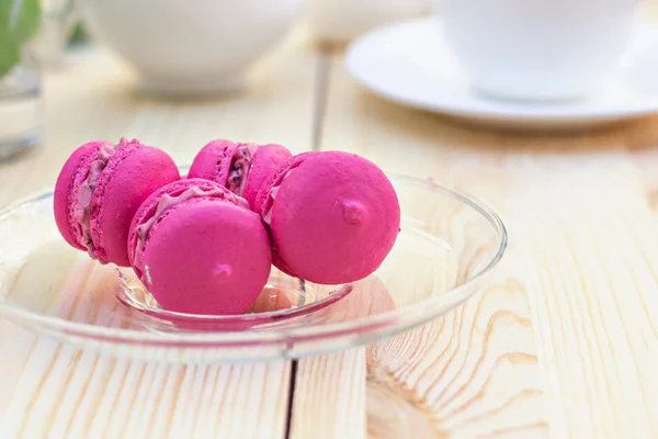 Makarons franceses rosados — Foto de Stock