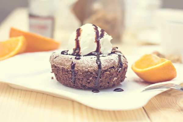 Fondant gâteau au chocolat — Photo