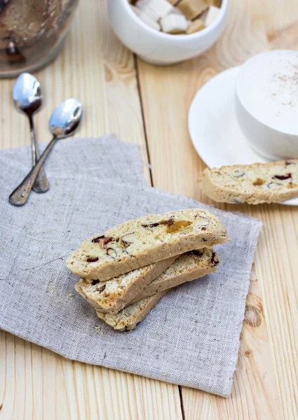 Biscotti  with dried cranberries — Stock Photo, Image