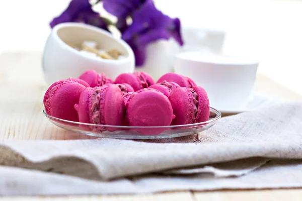 Makarons franceses rosados — Foto de Stock