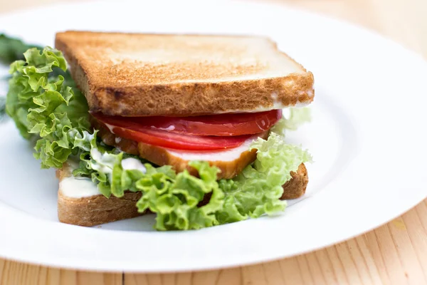 Sandwich sobre la mesa — Foto de Stock