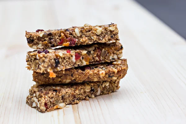 Homemade rustic granola bars — Stock Photo, Image