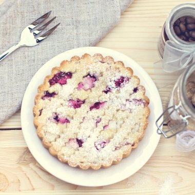 Kahve ile ev yapımı pasta