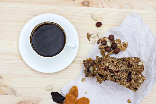 Rustikální domácí granola bary — Stock fotografie