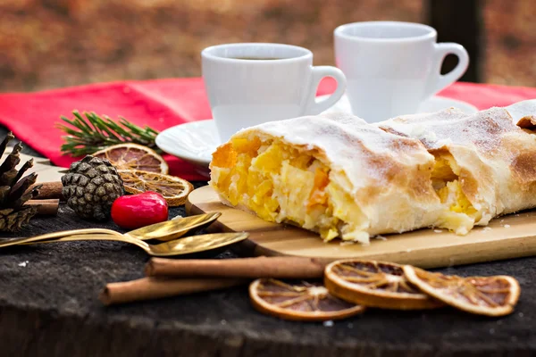 Strudel or Christmas Stollen — Stock Photo, Image