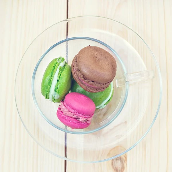 Makarons franceses tradicionais coloridos — Fotografia de Stock