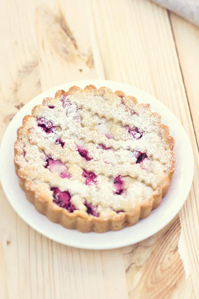 Homemade pie with coffee — Stock Photo, Image