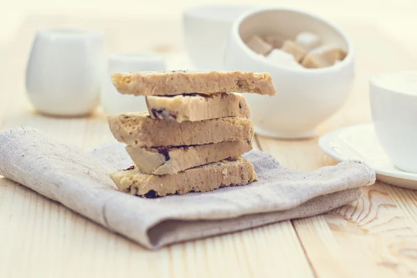 Biscotti se sušenými brusinkami — Stock fotografie