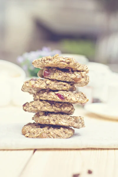 Domácí ovesné vločky cookie — Stock fotografie