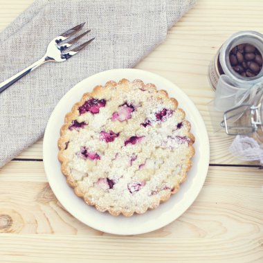 Kahve ile ev yapımı pasta