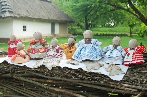 Традиційні ганчіркові ляльки ручної роботи . Стокове Фото