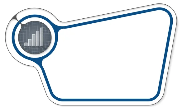 Scatola astratta con cornice interna per testo e diagramma — Vettoriale Stock