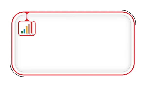 Metin ve grafik doldurmak için vektör basit kutu — Stok Vektör