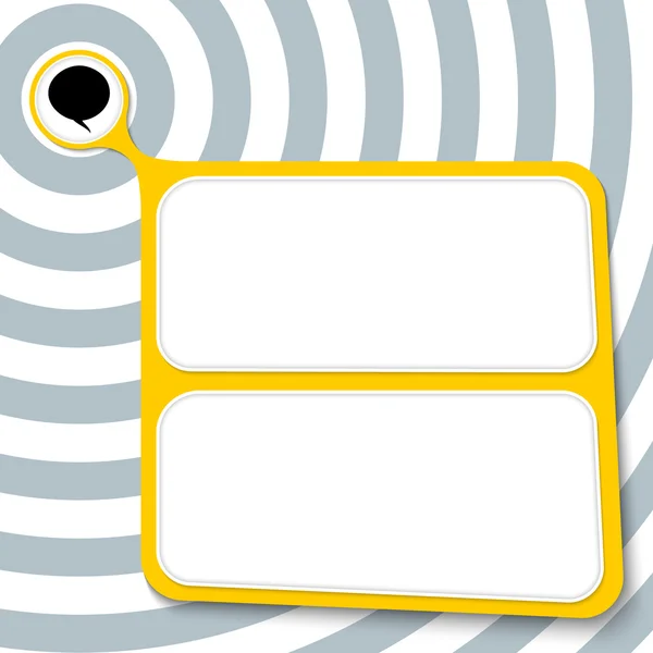 抽象的黄色框，为您的文本和语音的泡沫的 — 图库矢量图片