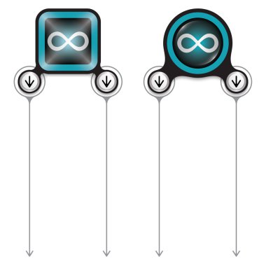 Metin ve sonsuzluk sembolü için iki soyut çerçeveler