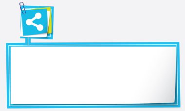 Metin ve paylaşım sembolünüz için soyut Metin çerçevesi