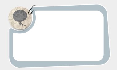 Çerçeve ve buruşuk kayma kağıt ve konuşma balonu