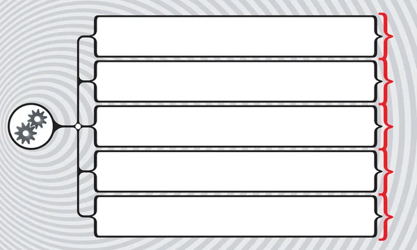 Vektör köşeli ayraçlar metniniz ve cogwheels için — Stok Vektör