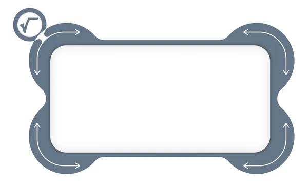 Caja de vectores para llenar el texto y el símbolo de radio — Archivo Imágenes Vectoriales