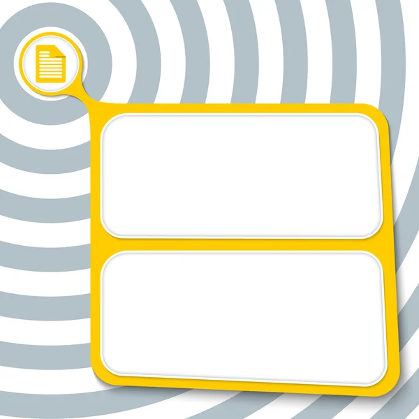 Abstracte gele box voor uw tekst- en — Stockvector