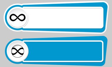 Metin ve sonsuzluk simgesi için soyut düğmeleri