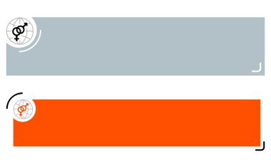 Metniniz ve seks sembolü için basit Banner