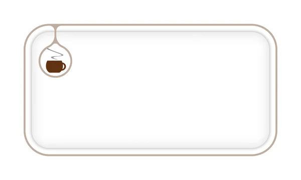 矢量简单框来填补你的文本和杯咖啡 — 图库矢量图片