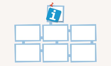 Altı Soyut metin kutuları için metin ve bilgi simgesi