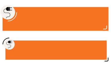 Metin ve enerji sembolünüz için basit Banner