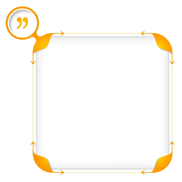 Textfeld, um Ihren Text und Anführungszeichen zu füllen — Stockvektor