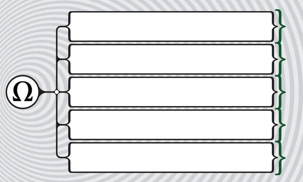 Vector hakparenteser för din text och omega symbol — Stock vektor
