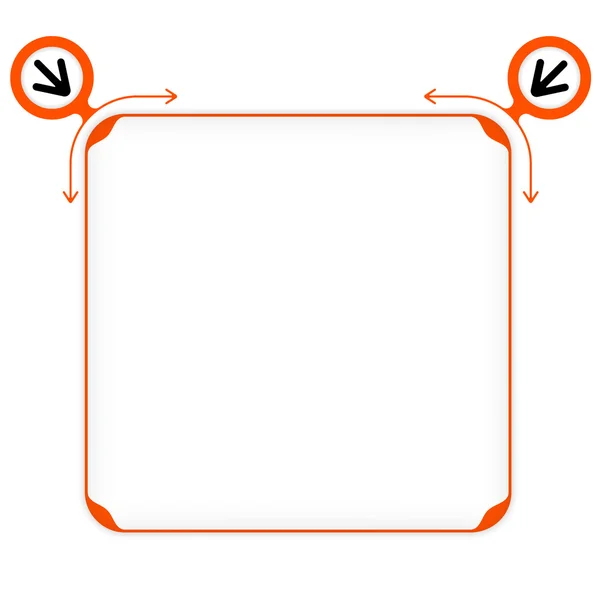 Векторное красное поле для заполнения текста и стрелок — стоковый вектор