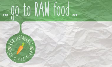 Metniniz ve ham Restoran simgesi için buruşuk kağıt