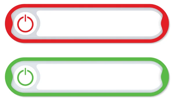 Cornici colorate per qualsiasi testo con pulsante di accensione — Vettoriale Stock