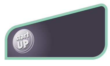 Renkli metin çerçevesi için metin ve başlangıç simgesi