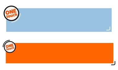 Metin ve simge kelime bir dokunuşla için basit Banner