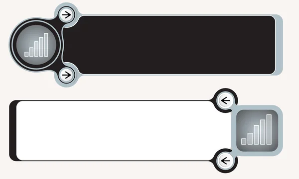 Due cornici astratte per il testo e il grafico — Vettoriale Stock