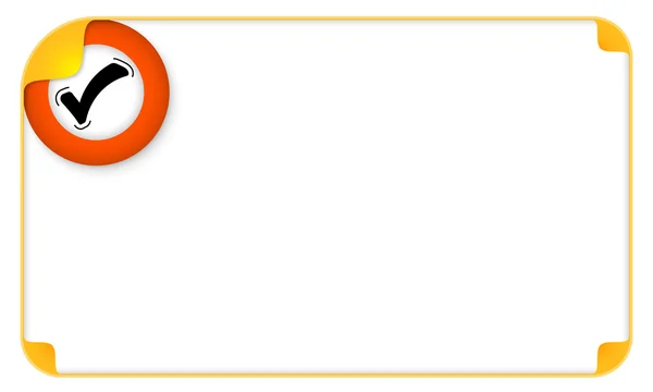 Marco de color para su texto y una casilla de verificación — Archivo Imágenes Vectoriales
