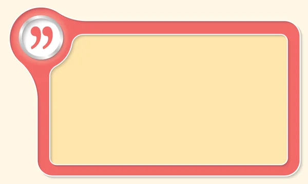 Vektorrahmen für Ihren Text und Anführungszeichen — Stockvektor