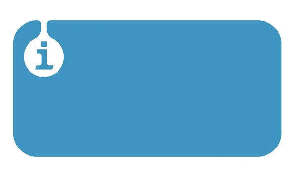Cuadro de texto azul simple para su símbolo de texto e información — Vector de stock