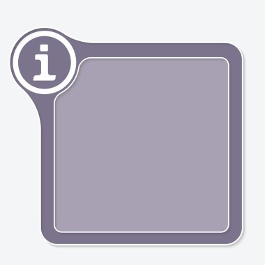 Metin ve bilgi sembolünüz için vektör çerçeve