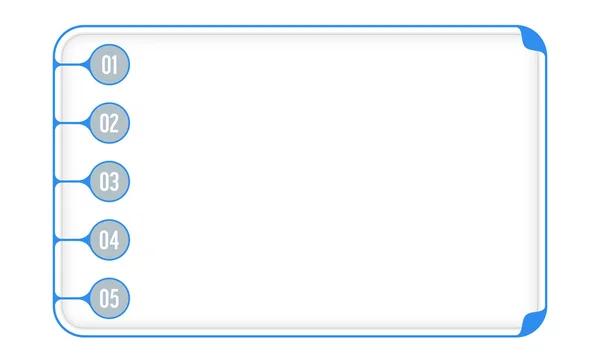 Caixas azuis simples para preencher seu texto e números — Vetor de Stock