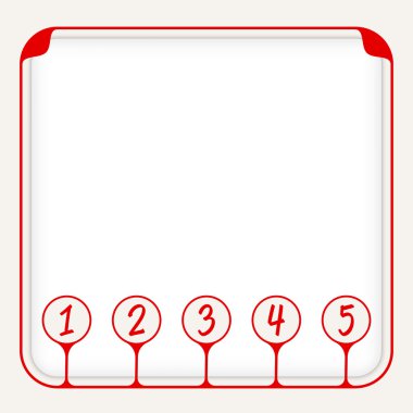 Metin ve sayıları doldurmak için vektör basit kutu