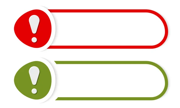 Vektör düğmesi için metin ve ünlem işareti