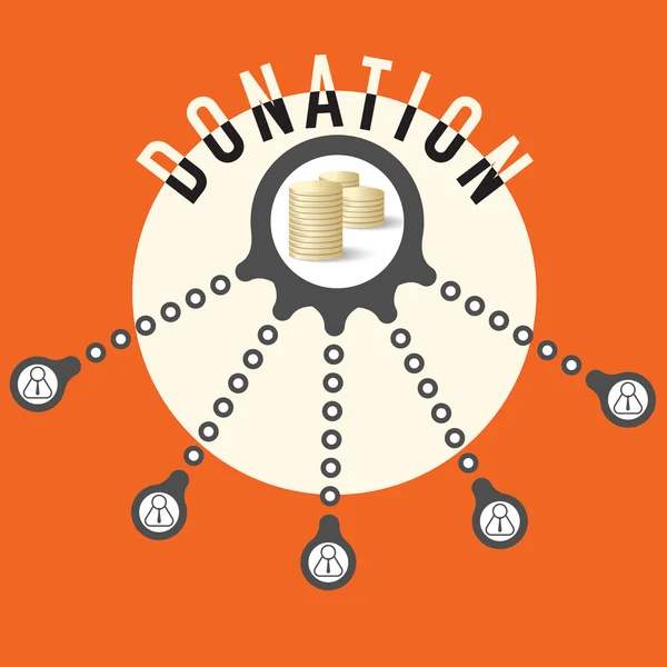 Векторний круговий об'єкт з темою пожертвування — стоковий вектор