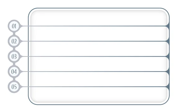 Semplici caselle grigie per riempire il testo e i numeri di serie — Vettoriale Stock