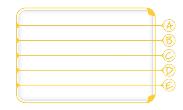 Kotak kuning sederhana untuk mengisi teks dan huruf - Stok Vektor