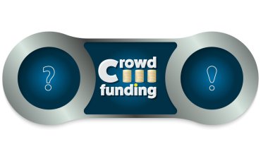 İki metal çerçeveleri ve finansman kelime kalabalık