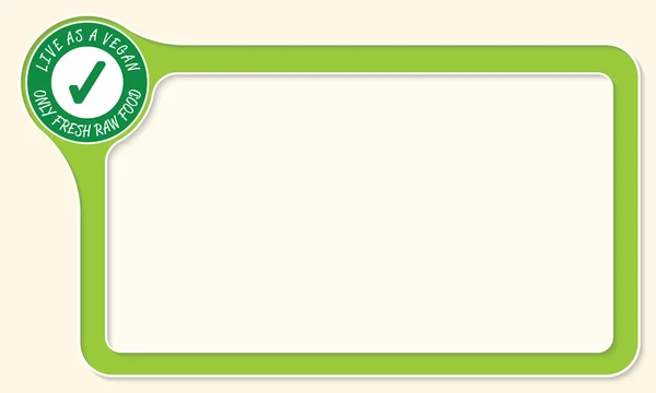 Marco vectorial para su casilla de verificación de texto y verde — Archivo Imágenes Vectoriales